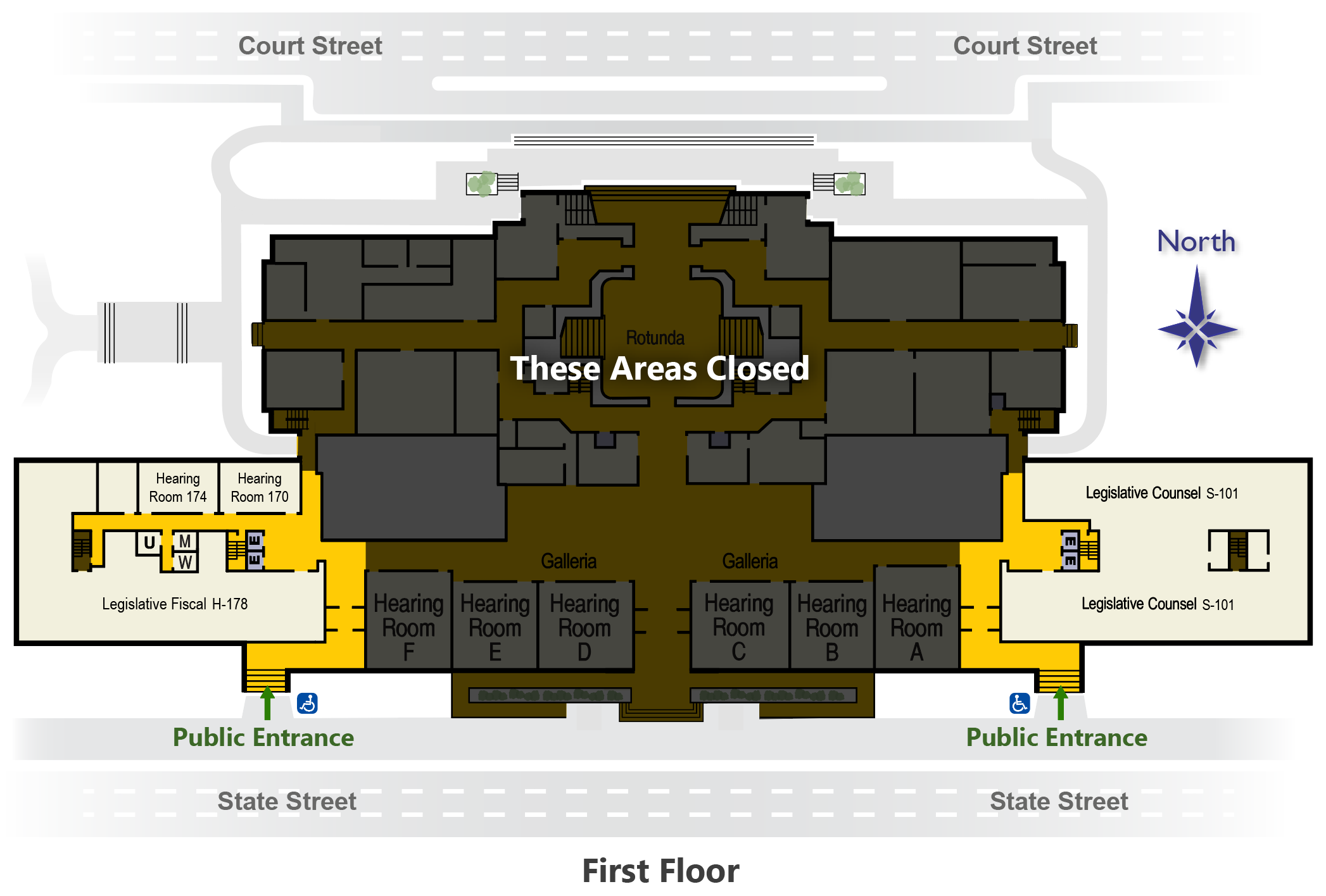 Oregon State Capitol First Floor Map