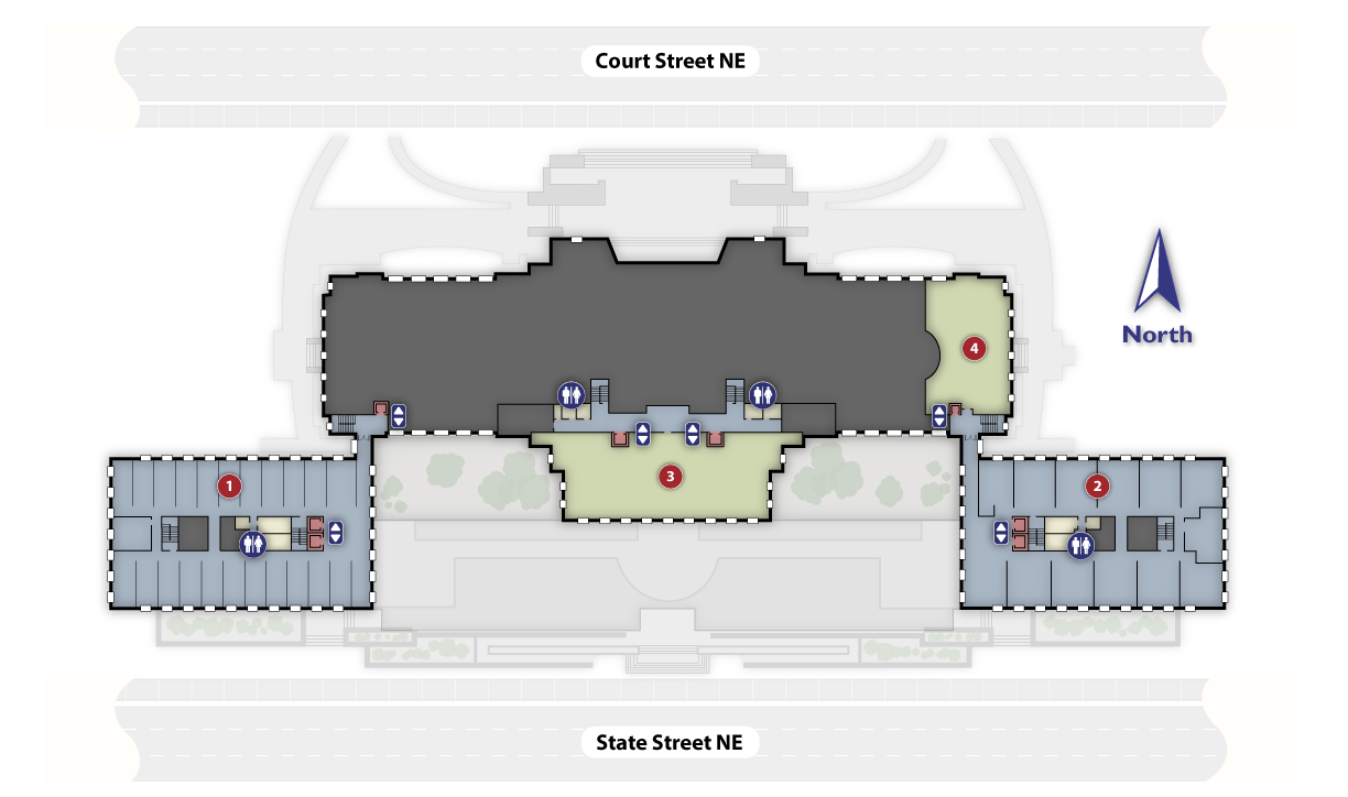 Room diagram of the fourth floor