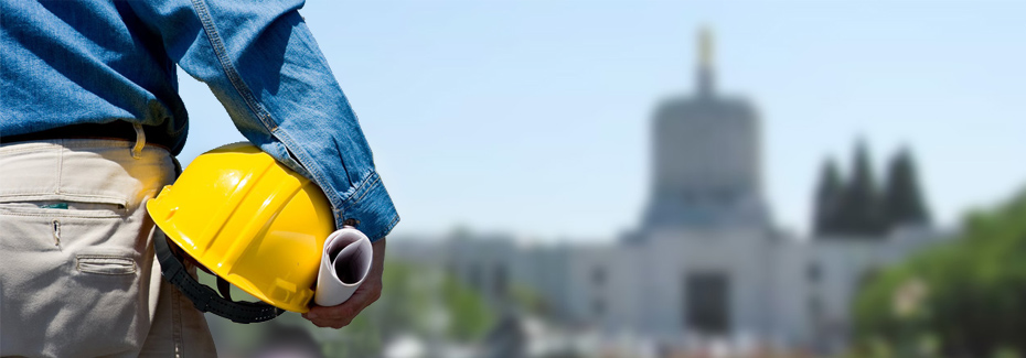 Image of a construction worker at the State Capitol