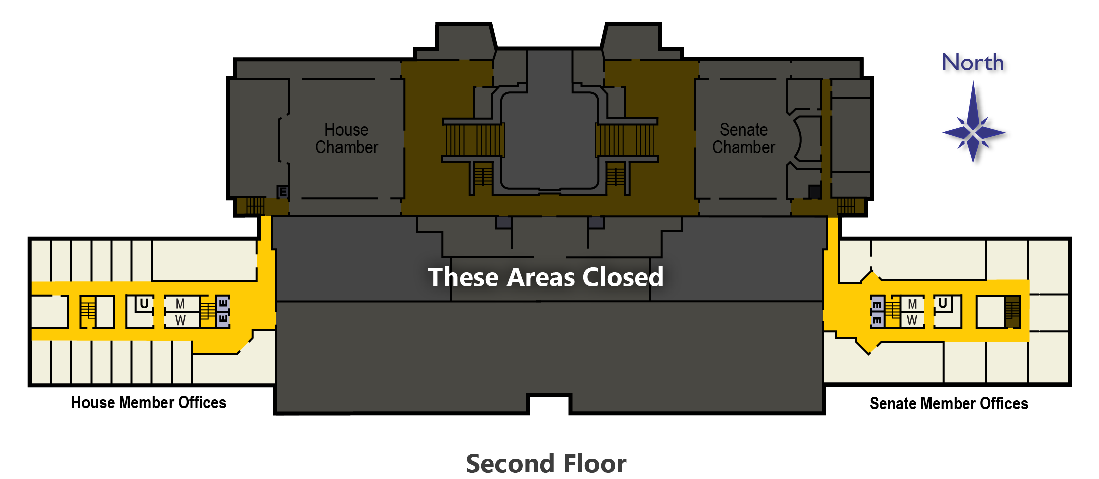 Oregon State Capitol Second Floor Map