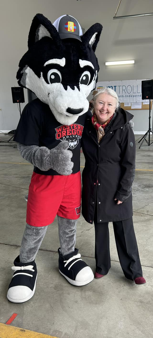 Senator Patterson with Wolfie